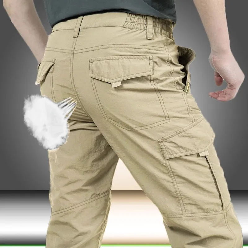 2022 Men&#39;s Lightweight Tactical Pants Breathable Outdoor Casual Army Military Long Trouser Male Waterproof Cargo Pants Winter