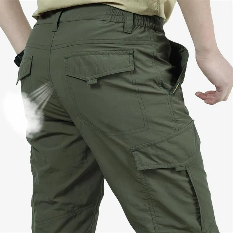 2022 Men&#39;s Lightweight Tactical Pants Breathable Outdoor Casual Army Military Long Trouser Male Waterproof Cargo Pants Winter