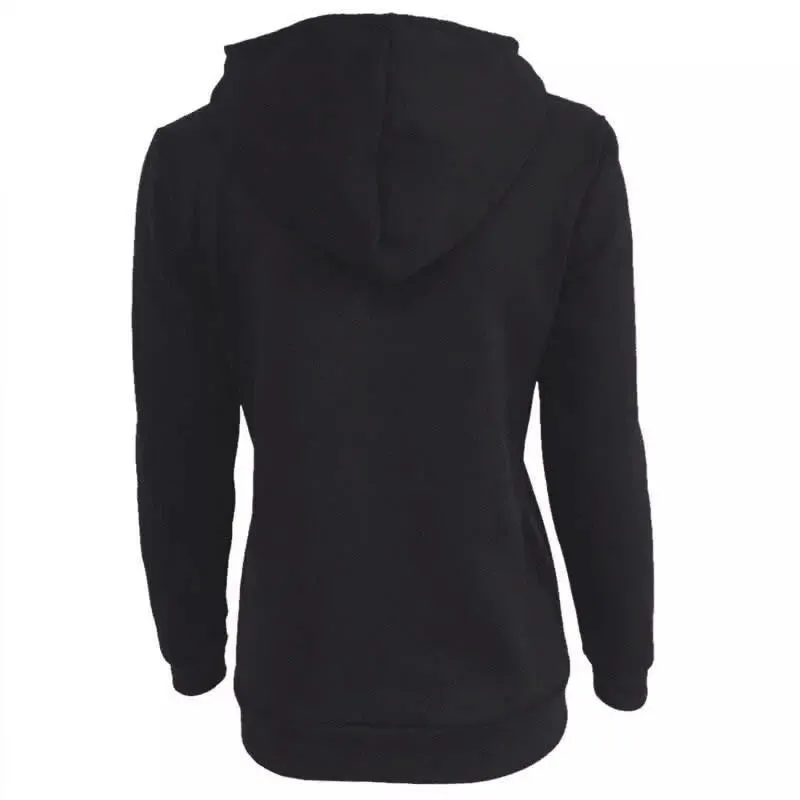 Autumn Winter Hoodies Sweatshirts Faith Embroidered Sweatshirt Long Sleeve Pullovers Casual Warm Hooded Top