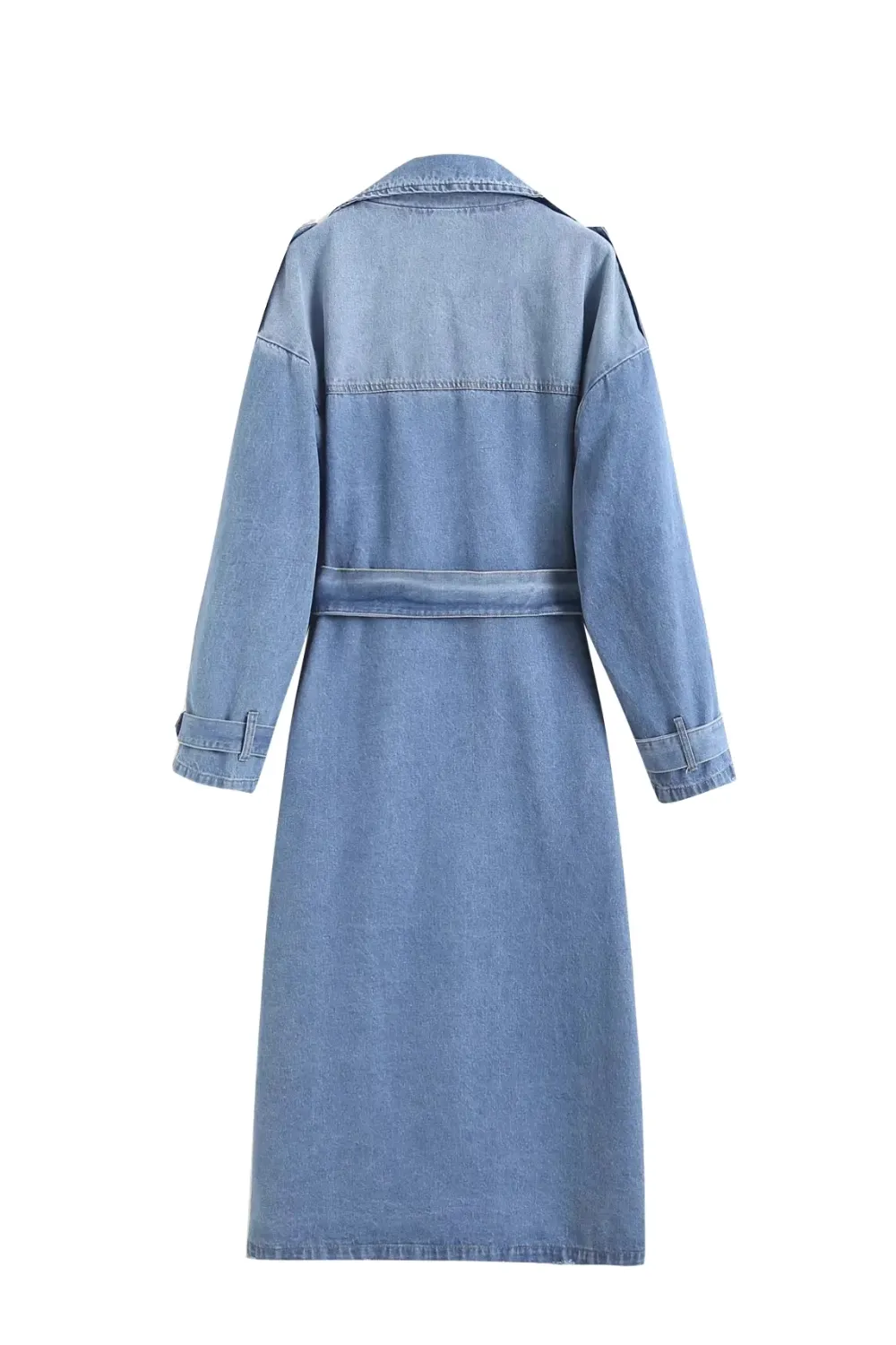 'Bernice' Midi-Length Denim Coat Jacket