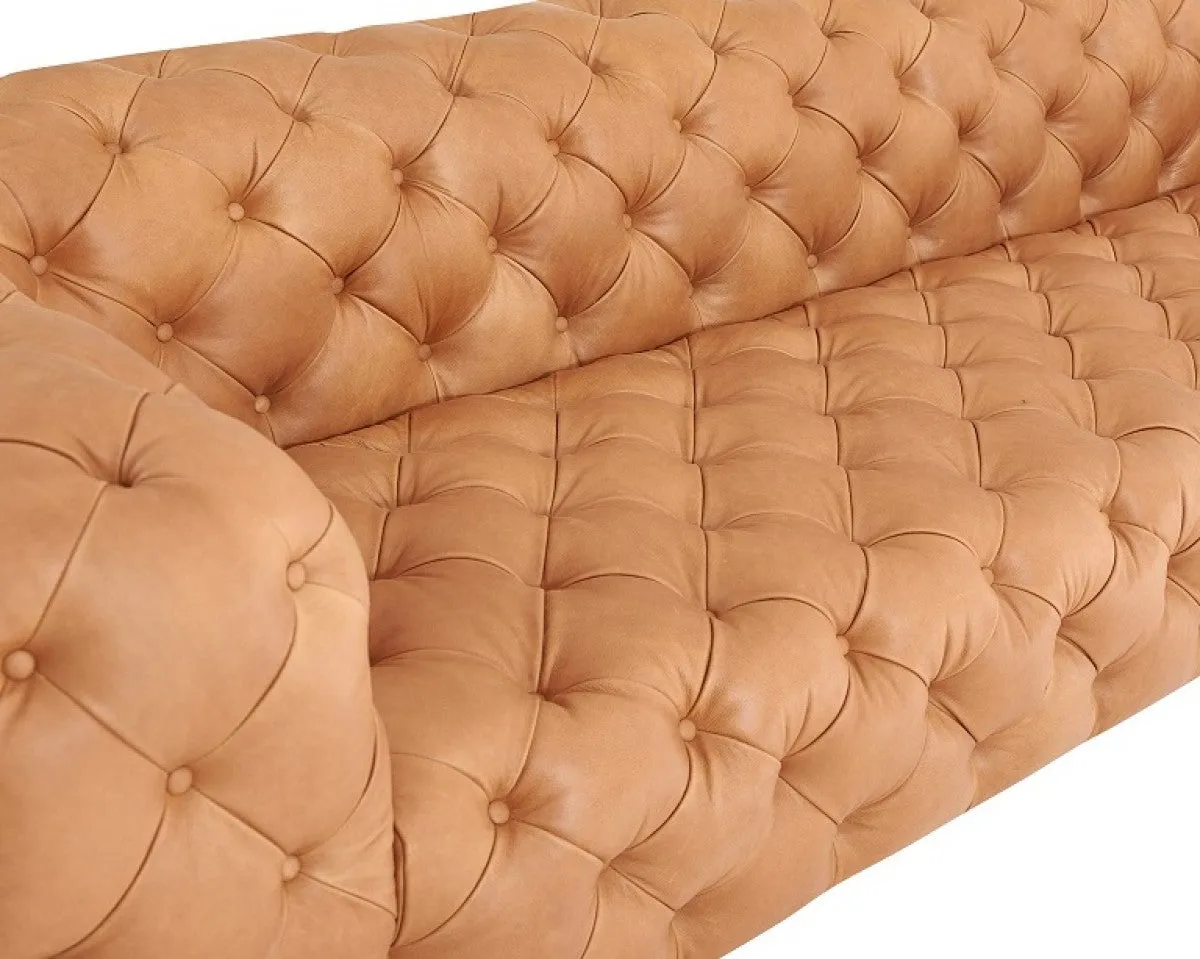 Divani Casa Dexter - Transitional Camel Tufted Sofa