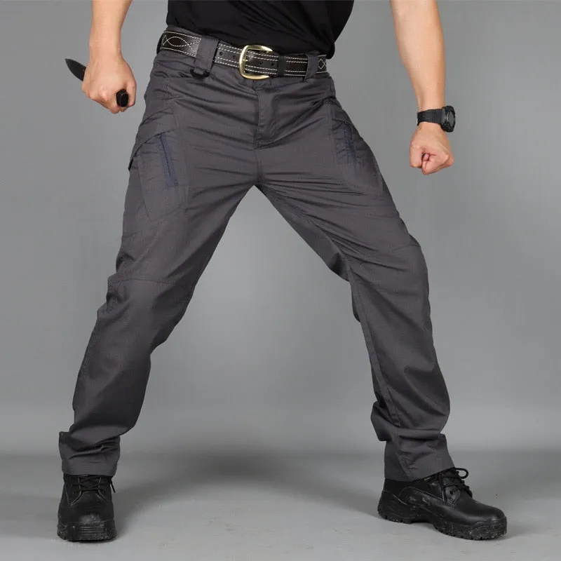 Men&#39;s Tactical Pants Outdoor Hiking Waterproof Army Military Camouflage Long Trousers Male Casual Multi Pocket Cargo Pants 6XL