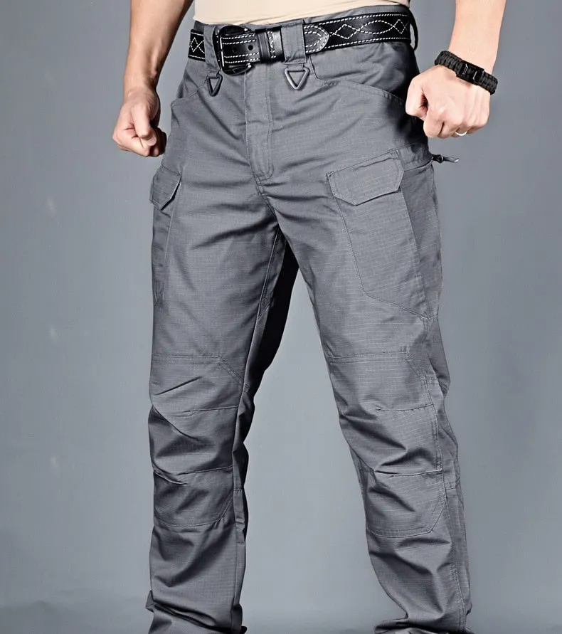 Men&#39;s Tactical Pants Outdoor Hiking Waterproof Army Military Camouflage Long Trousers Male Casual Multi Pocket Cargo Pants 6XL