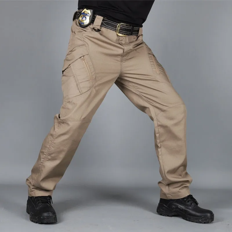 Men&#39;s Tactical Pants Outdoor Hiking Waterproof Army Military Camouflage Long Trousers Male Casual Multi Pocket Cargo Pants 6XL