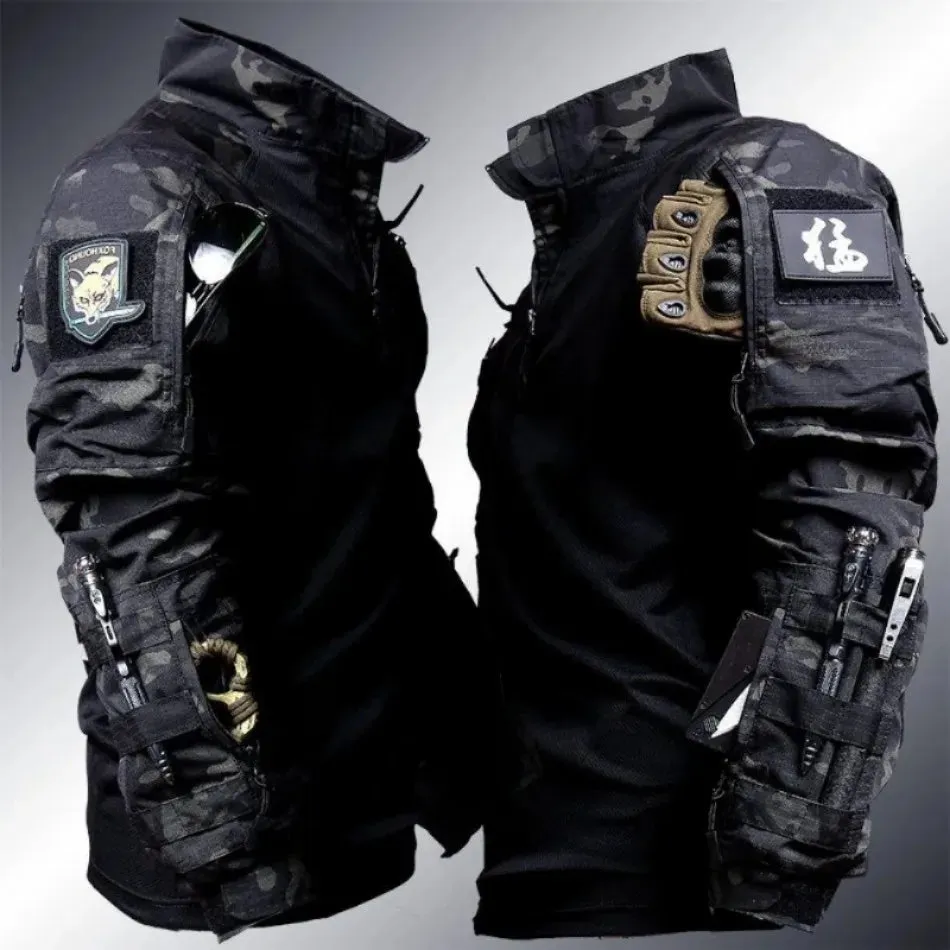 New Tactical Hunting Suit Outdoors Training Durable Breathable Camo Set Waterproof Quick Drying windproof Combat Two Piece Set